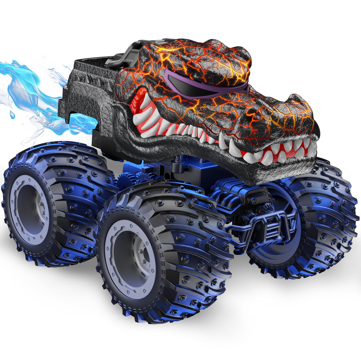 AUUGUU Crocodile RC Monster Truck front view for all-terrain playtime.