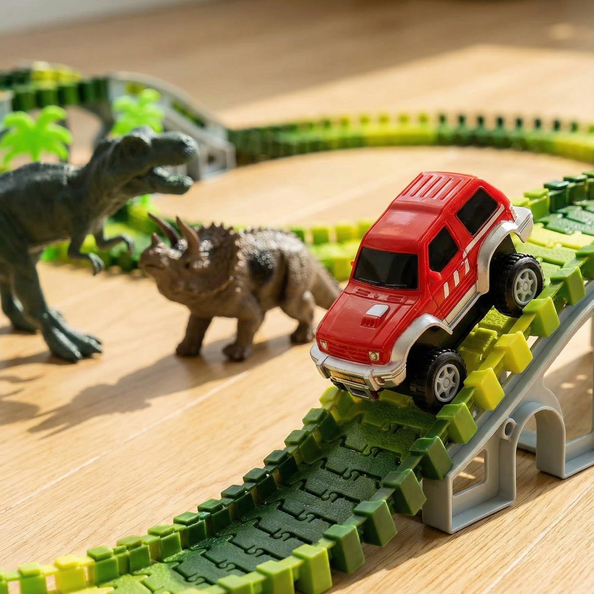 AUUGUU motorized cars provide smooth action on the track