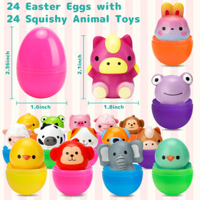 AUUGUU squishy animal toys inside eggs provide soft, durable play.
