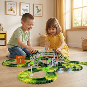 AUUGUU track pieces and ramps enabling adjustable layouts for indoor or outdoor fun