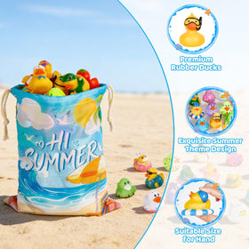 Auvitaya assorted beach ducks ideal for pool time and bathtub play.