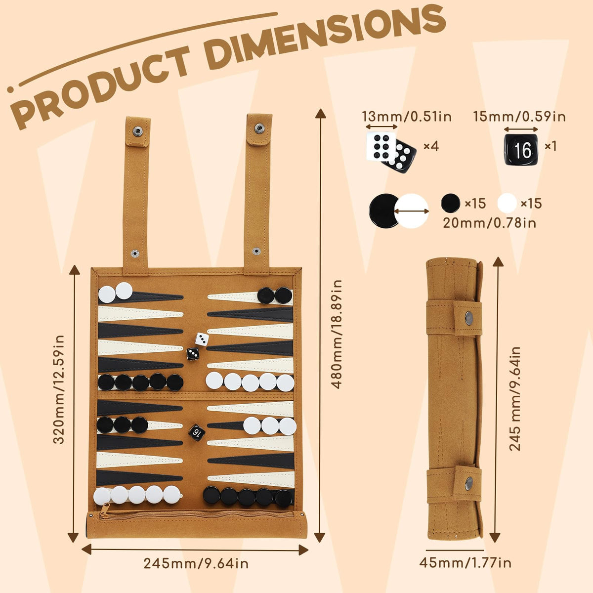 Auxruen backgammon checkers 30—balanced pieces for smooth, reliable gameplay.