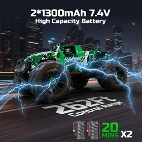 AUYRZ all-terrain 36KMH RC truck in grass demonstrates off road capability.