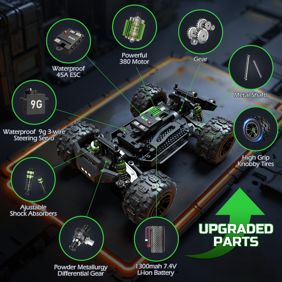 AUYRZ dual battery packs support longer play sessions.