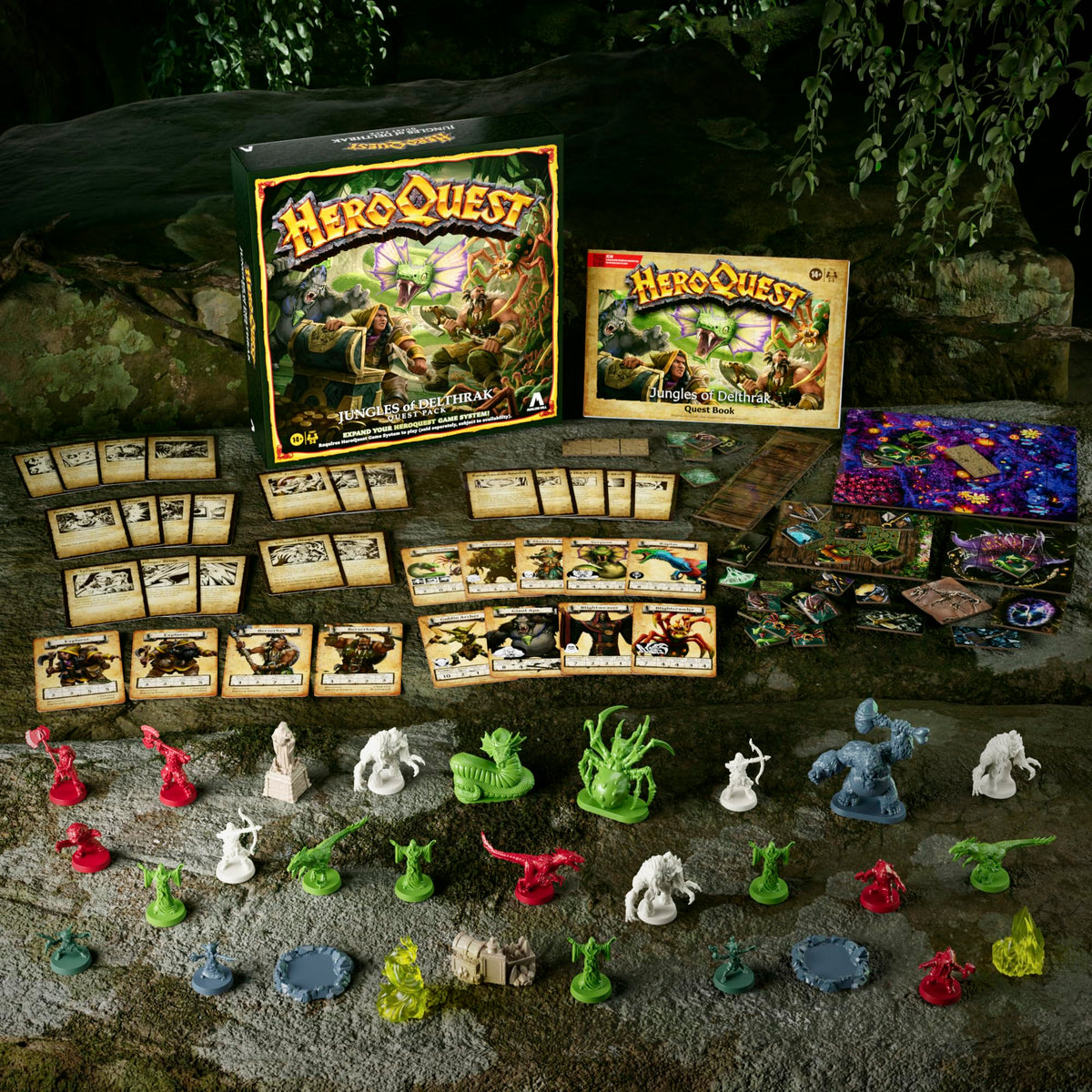 Avalon Hill HeroQuest Jungles Delthrak blightcrawler miniature creates dangerous exploration challenges.