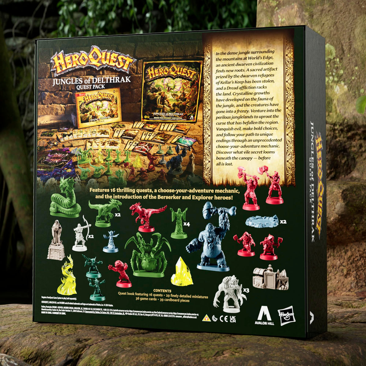 Avalon Hill HeroQuest Jungles Delthrak serpent miniature adds tense ambush possibilities.