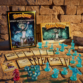 Avalon Hill Spirit Queen's Torment dice set ready to resolve battles.