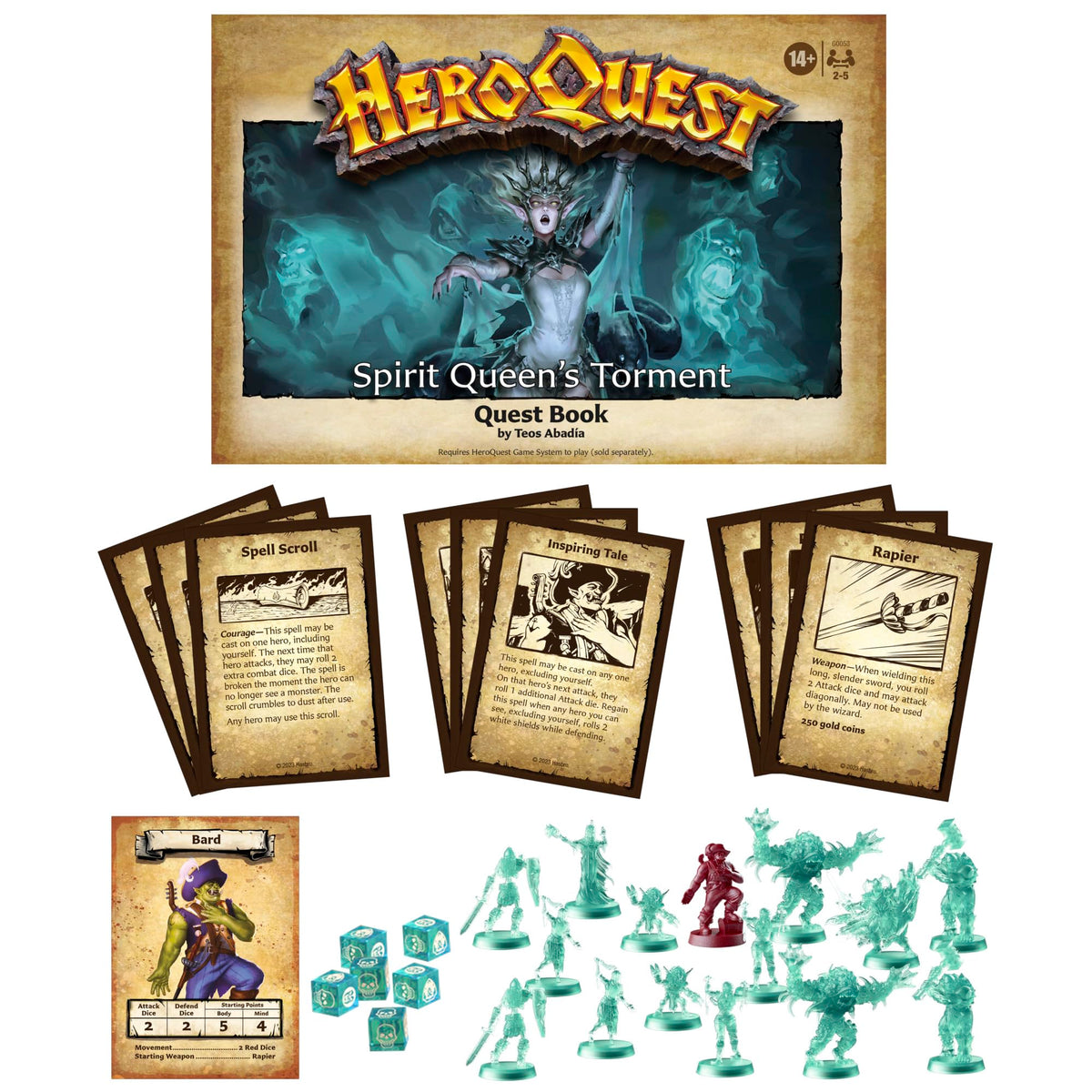 Avalon Hill Spirit Queen's Torment illustrated cards for tactical planning.