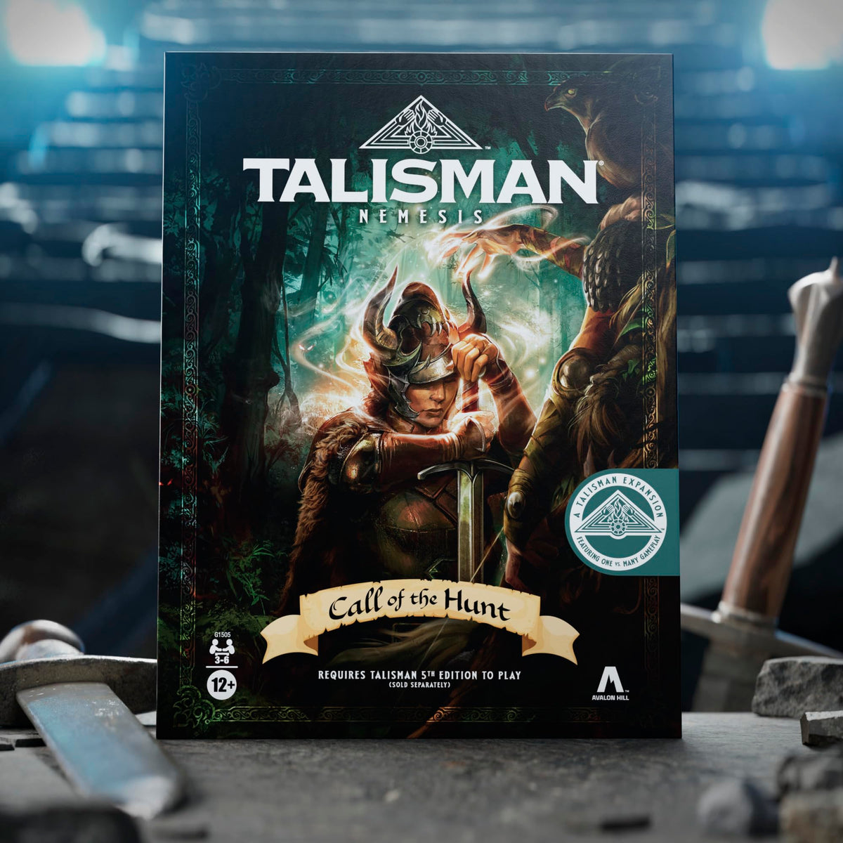 Avalon Hill Talisman Nemesis Call of the Hunt mystery cards revealed during gameplay.