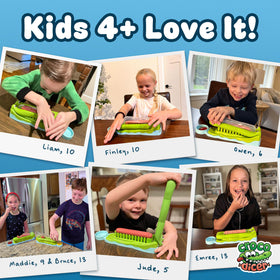 CrocoDicer kid-friendly design invites independent meal prep.