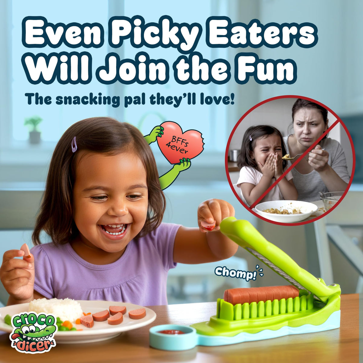 CrocoDicer standard hot dogs compatibility works with all brands.