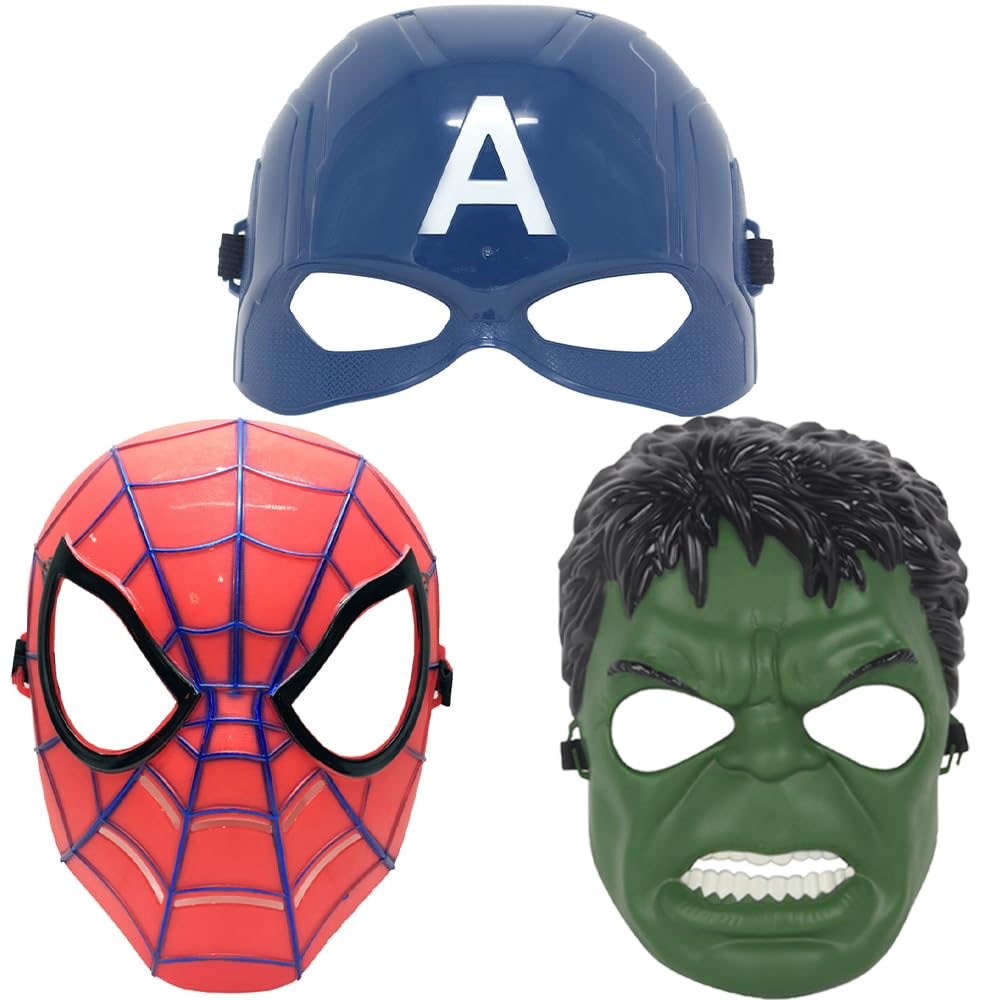 Avazera superhero mask for kids, front view with thick durable plastic for long-lasting play