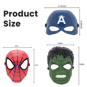 Avazera superhero mask for kids, side view, secure black elastic strap for active wear