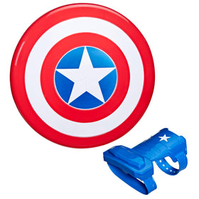 Avengers Captain America shield and gauntlet set for imaginative hero play.