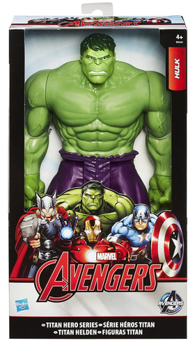 Avengers Hulk Titan Hero figure in a dynamic pose showcases collectible-grade detail