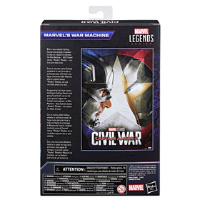 Marvel Legends display-ready collection featuring War Machine and Captain America.