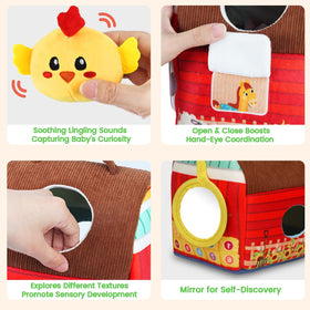 Avesa Animal Crinkle Sounds enhance hearing and cause-and-effect awareness