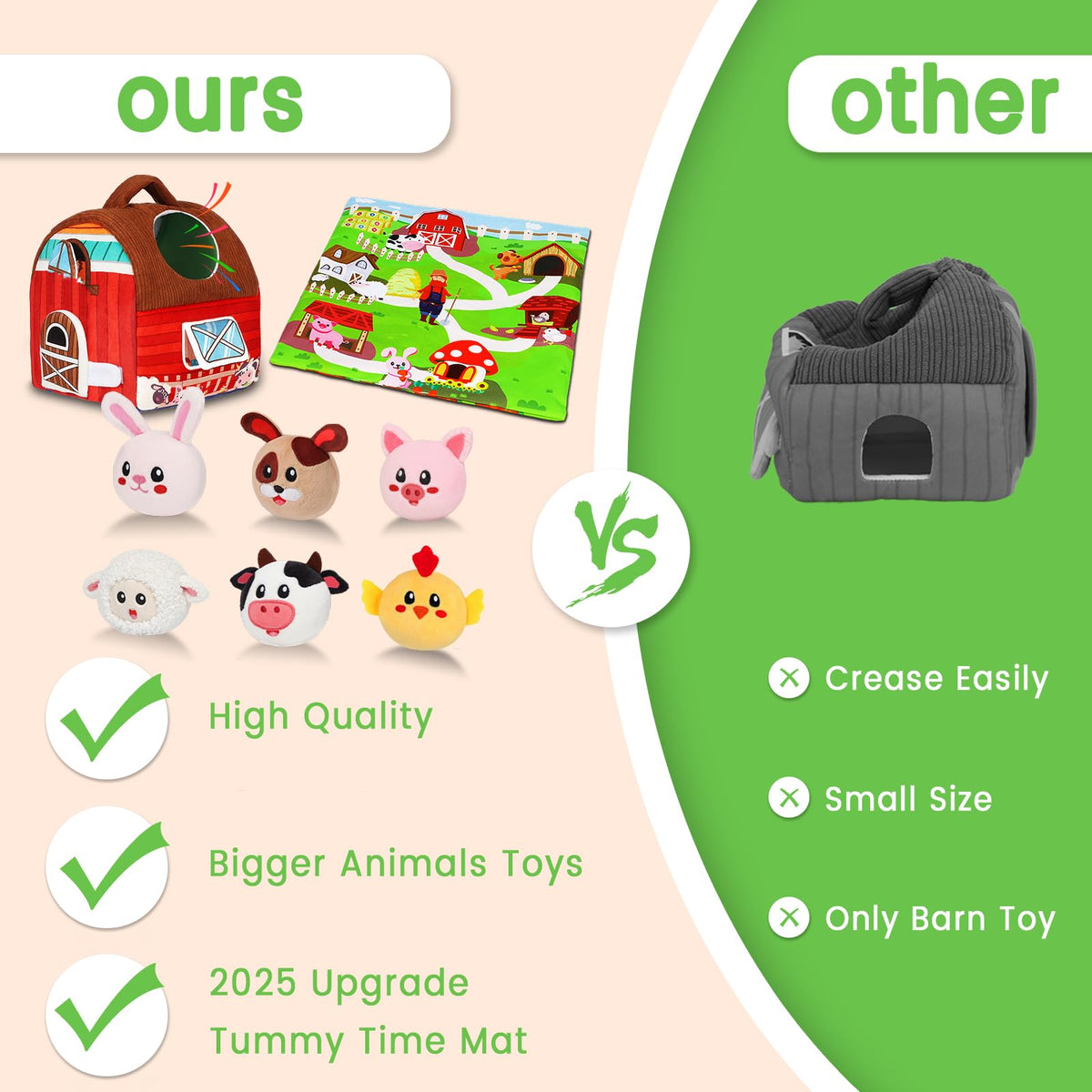 Avesa Plush Rattle Inside animals provide gentle shaking sounds