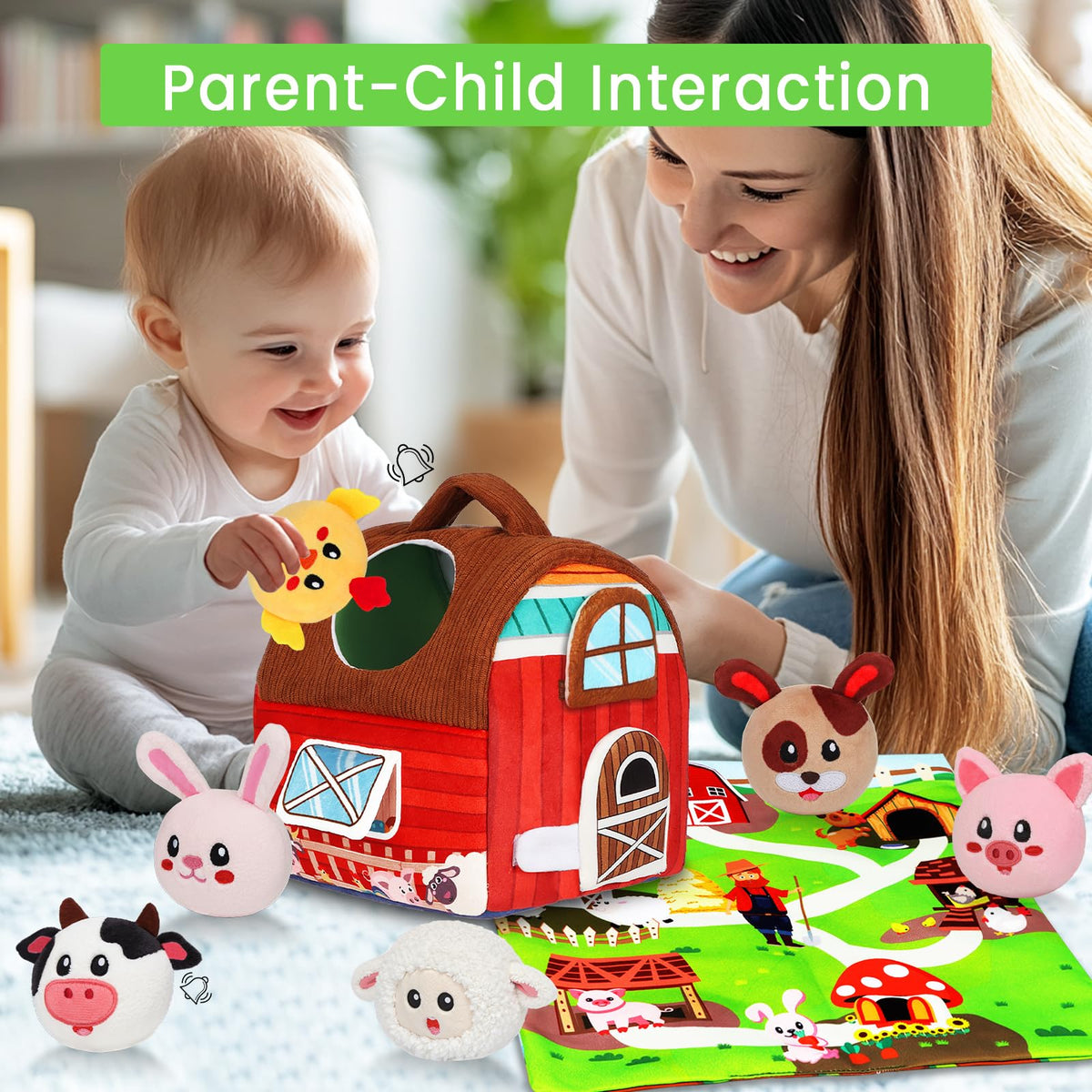 Avesa Sensory Animals plush with six textures sparks tactile exploration