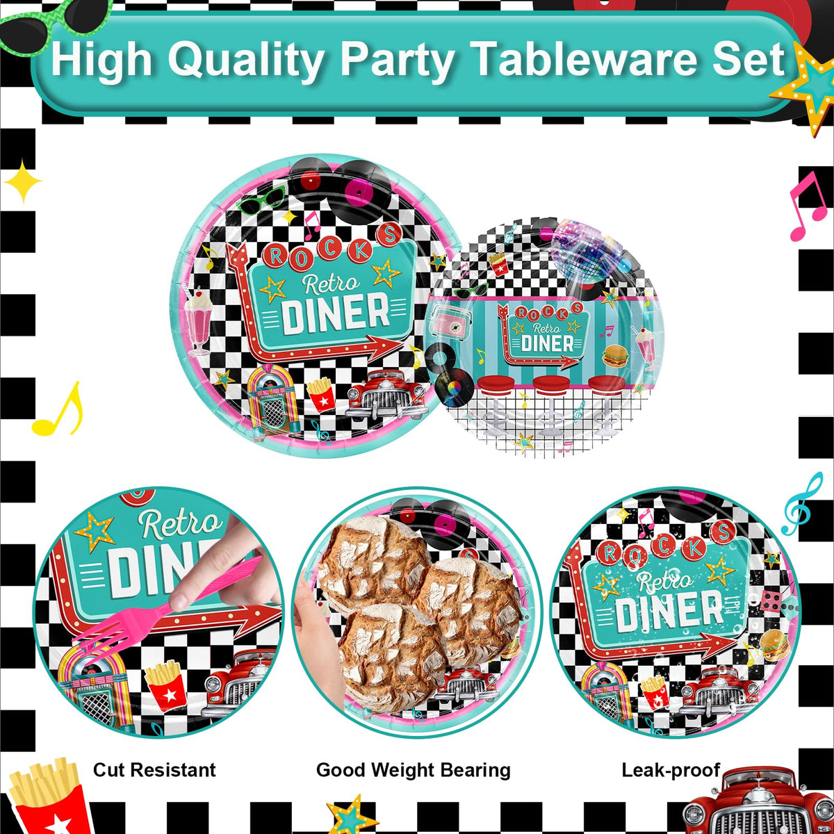 Avezano 50s napkins 6.5-inch, soft feel and party-ready convenience