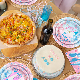 Avezano gender reveal decorations bundle for coordinated party decor