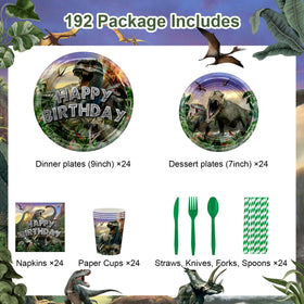Avezano dinosaur dessert plates 7-inch – convenient party serving and cleanup.
