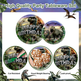 Avezano dinosaur napkins 6.5-inch – absorbent, perfect for messy snacks.