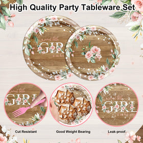 Avezano 7-inch dessert plates showcasing sweet girl-themed design for treats.