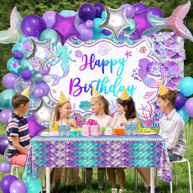 Avezano Mermaid foil balloons bright accents for wow factor.