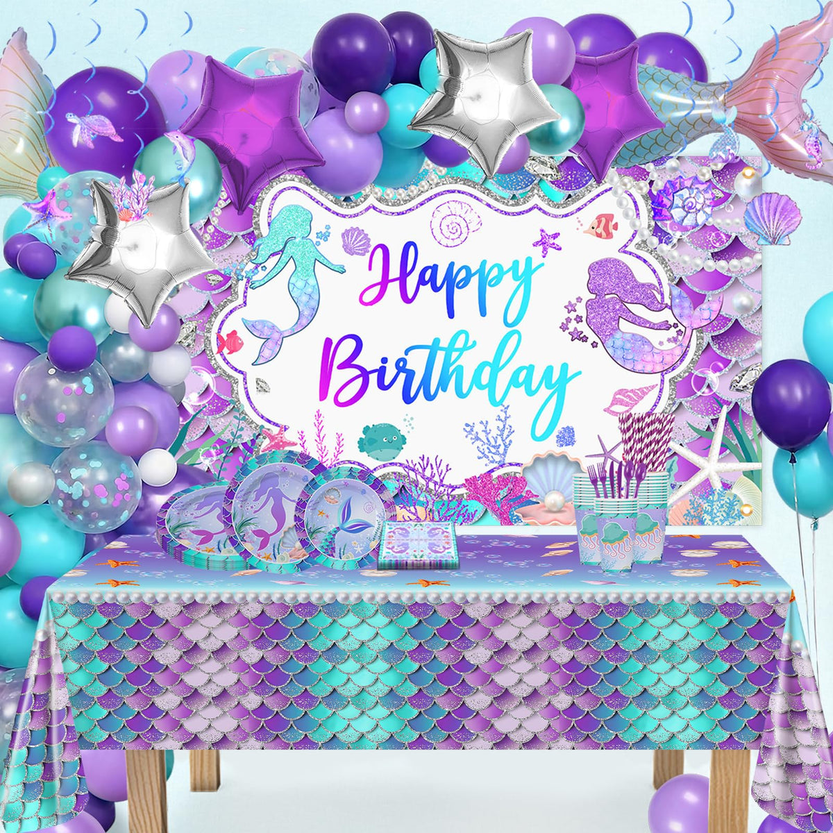 Avezano Mermaid latex balloons vibrant decor with long-lasting color.
