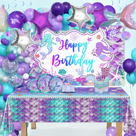 Avezano Mermaid latex balloons vibrant decor with long-lasting color.