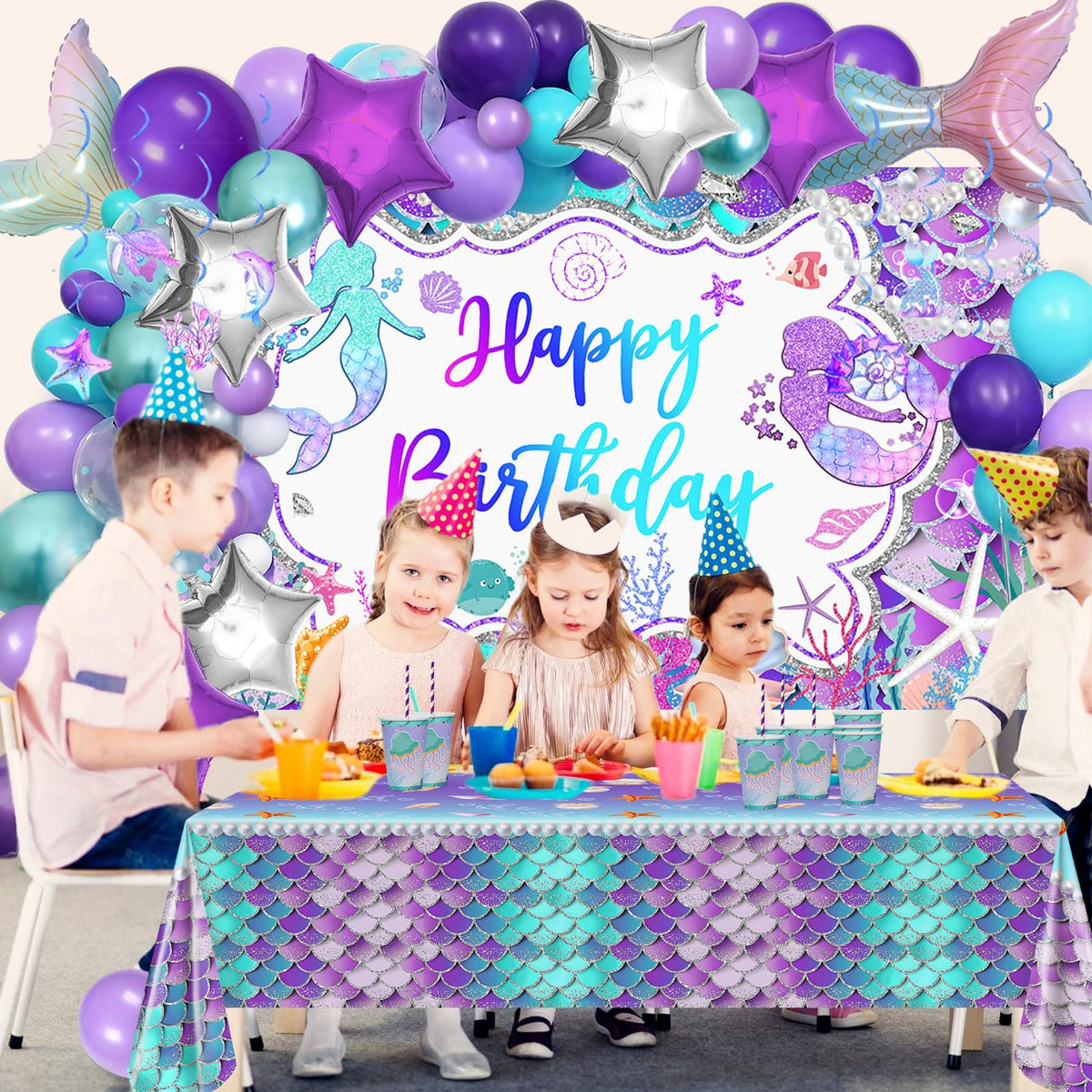 Avezano Mermaid tablecloth waterproof for easy cleanup after adventures.