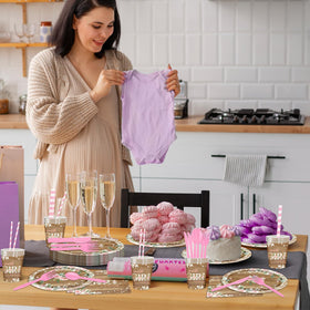 Avezano pink napkins 6.5-inch add color and easy blotting at parties.