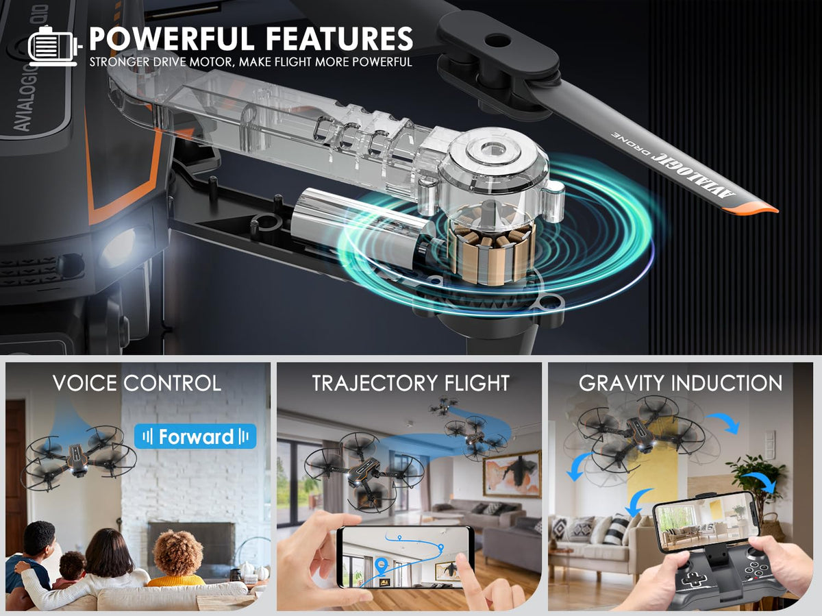 AVIALOGIC mini drone performing 3D flips for playful aerial tricks
