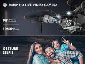 AVIALOGIC mini drone top view showing FPV live feed for immersive flying.