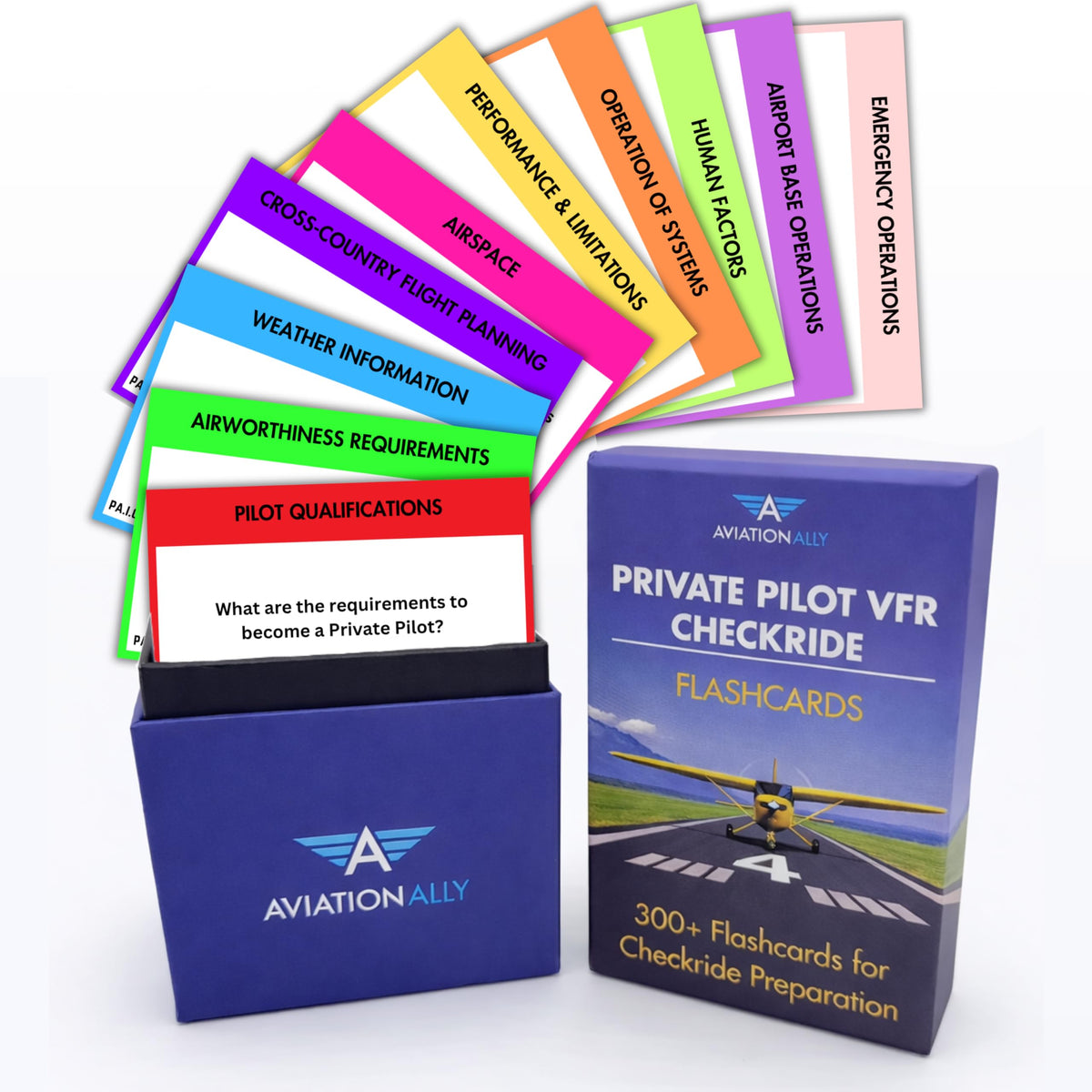 Aviation Ally durable, lightweight flashcards ready for on-the-go study