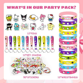 AVONO Kitty Birthday Gifts Set closeup patterns showing cute designs for kids