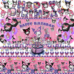 AVONO Kuromi banner decor for a cheerful birthday focal point