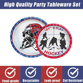 AVQOHE hockey field design on tableware enhances game-day atmosphere