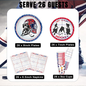 AVQOHE hockey napkins 6.5-inch perfect for spills and messy bites