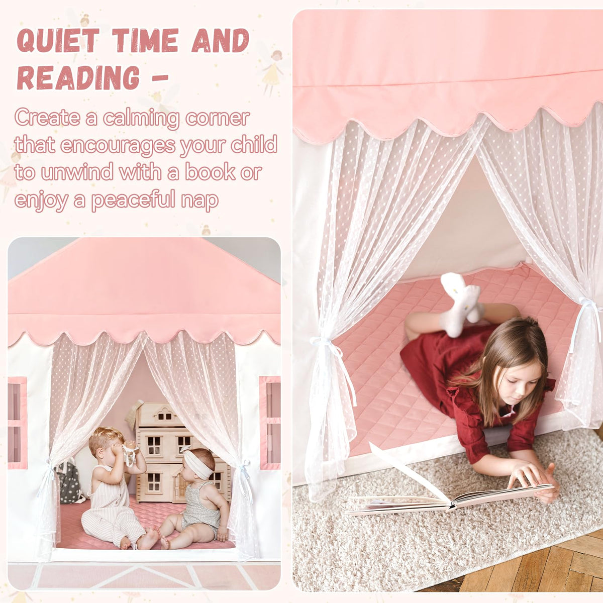 Avrsol durable fabric and poles ensure long-lasting children's playtime.
