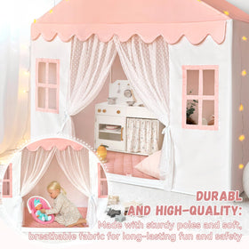 Avrsol easy-setup play tent pink demonstrates quick assembly.