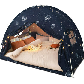 Avrsol Galaxy Design full bed canopy tent for cozy nighttime privacy and imaginative play.