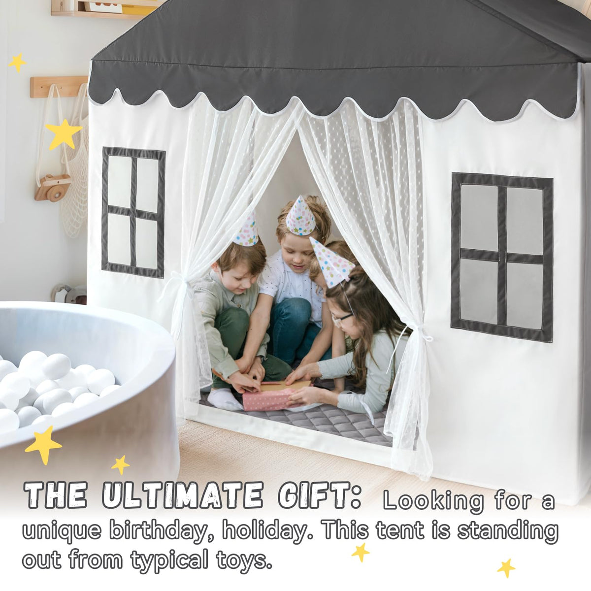 Avrsol indoor playhouse offers a large interior area for group play