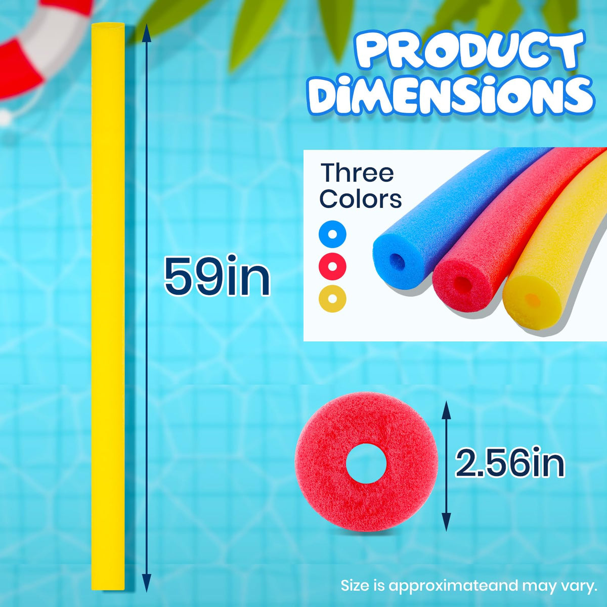 AVVKED pool noodles hollow design allows versatile use in training and crafts.