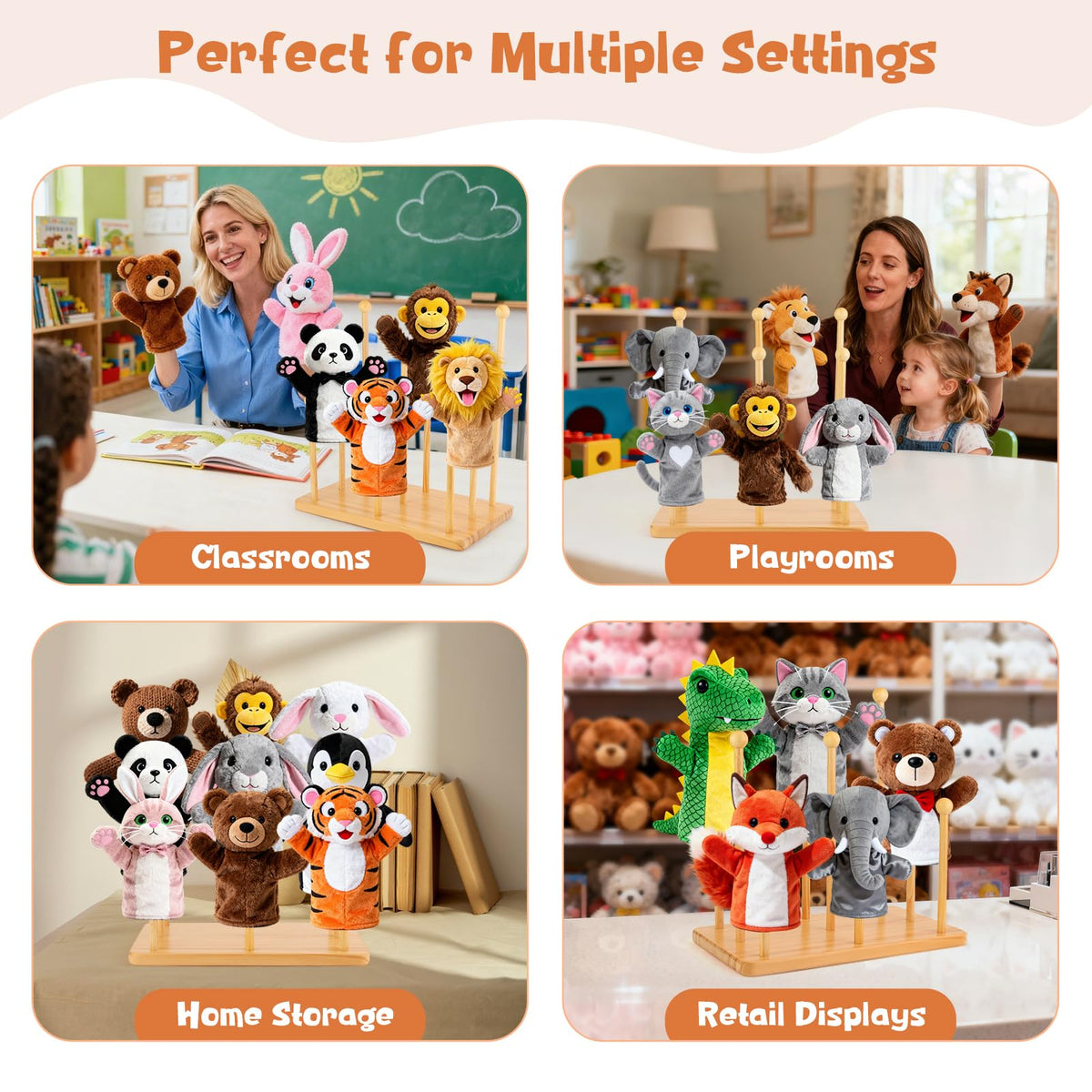 avvkfcmn premium wooden craftsmanship in a versatile puppet storage rack