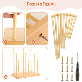 avvkfcmn wooden toy holder doubles as a puppet show stand for performances