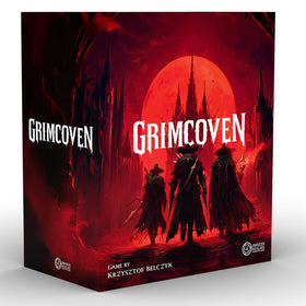 Awaken Realms Grimcoven small box cover art highlighting dark Victorian mood for setup inspiration.