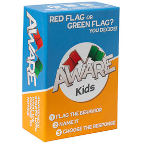 AWARE Kids Card Game scene with players discussing flags to promote healthy choices.