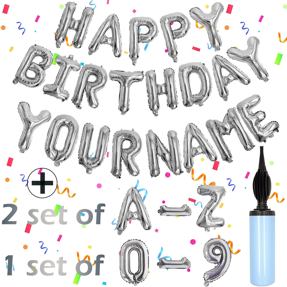 Awfrky Happy Birthday banner letters add a personalized touch to your party decor.